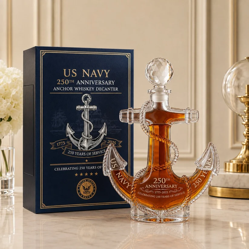 ⚓️US Navy 250th Anniversary Anchor Whiskey Decanter