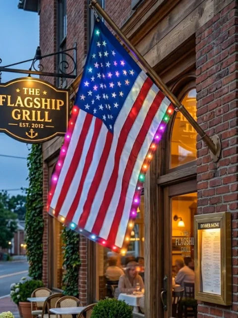 Last Day 60% OFF🔥 🦅 Illuminated 250th Anniversary USA Commemorative Flag - Premium LED Edition (3x5 Ft) -Bestseller