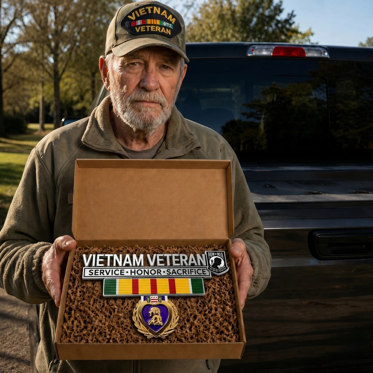 🇺🇸 Last Day Promo: 49% OFF 🎖️- Vietnam Veteran Tribute Car Emblem Metal Badge