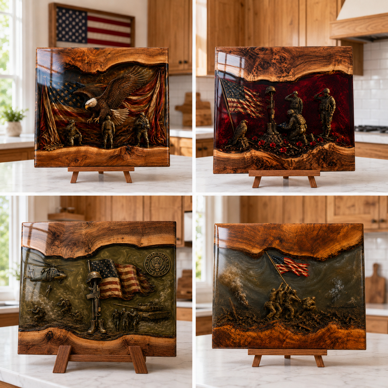 Handcrafted Veteran Memorial Display Boards(Ryan Handmade®) - Only 11 Left