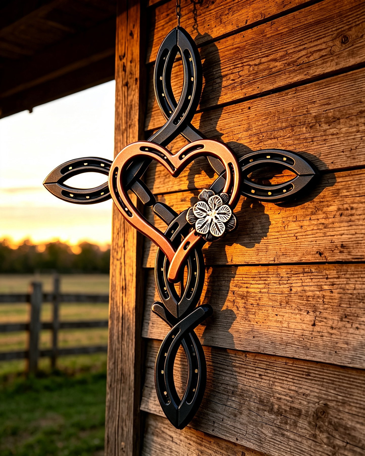 Blessed Horseshoe Cross with Heart - A Symbol of Faith, Protection, and Love That Endures (𝑱𝒐𝒓𝒅𝒂𝒏 𝑴𝒂𝒚𝒏𝒂𝒓𝒅 𝑯𝒂𝒏𝒅𝒎𝒂𝒅𝒆®)