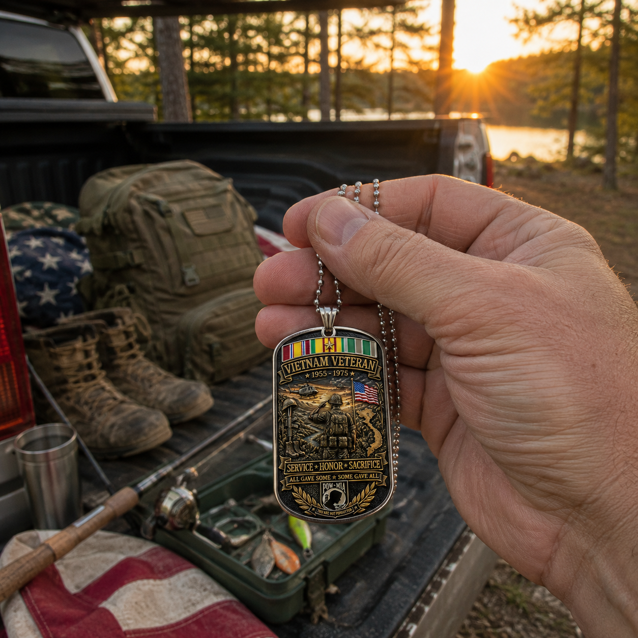 🇺🇸 Last Day Promo: 49% OFF 🎖️Vietnam Veteran All Gave Some Some Gave All Tribute Dog Tag Necklace