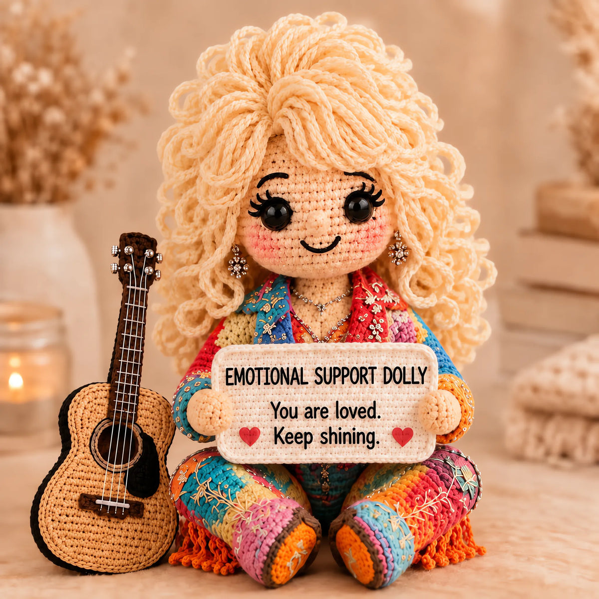⏳ Last Day 49% OFF – ❤️ Emotional Support Handmade Crochet Doll | 3 Heartwarming Styles with Encouraging Message Cards for Friendship, Comfort & Meaningful Gifts 🧶