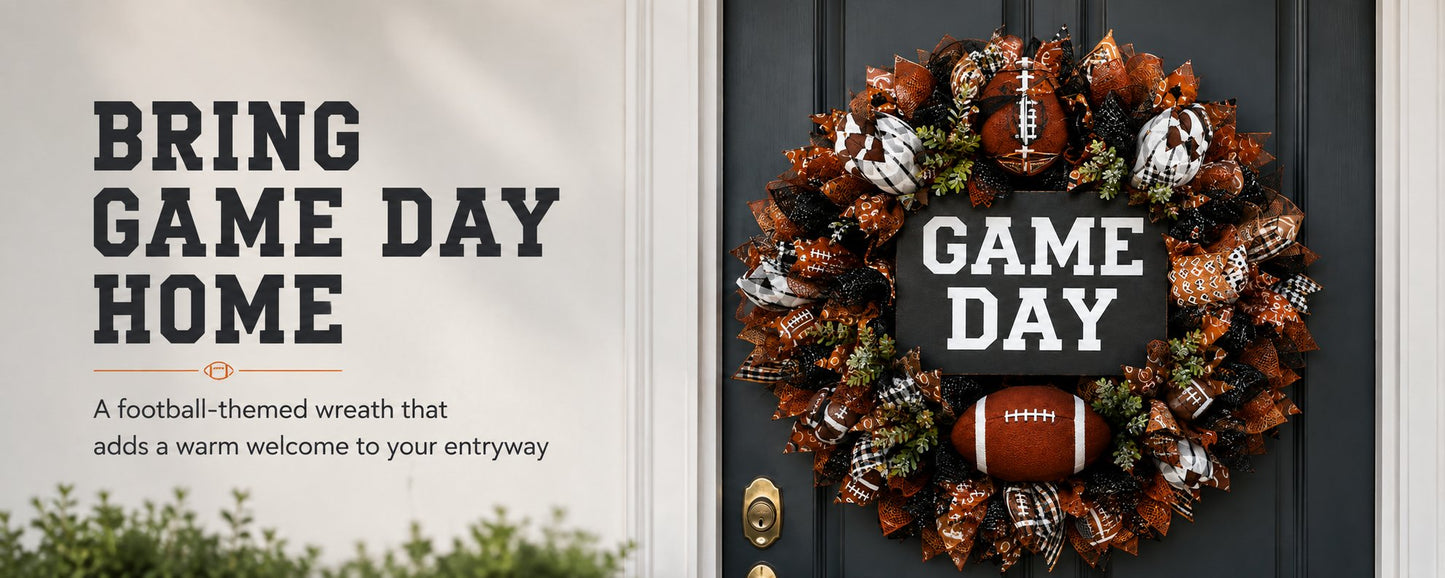 π Handmade Style Football Wreath β Add Game Day Energy To Your Home