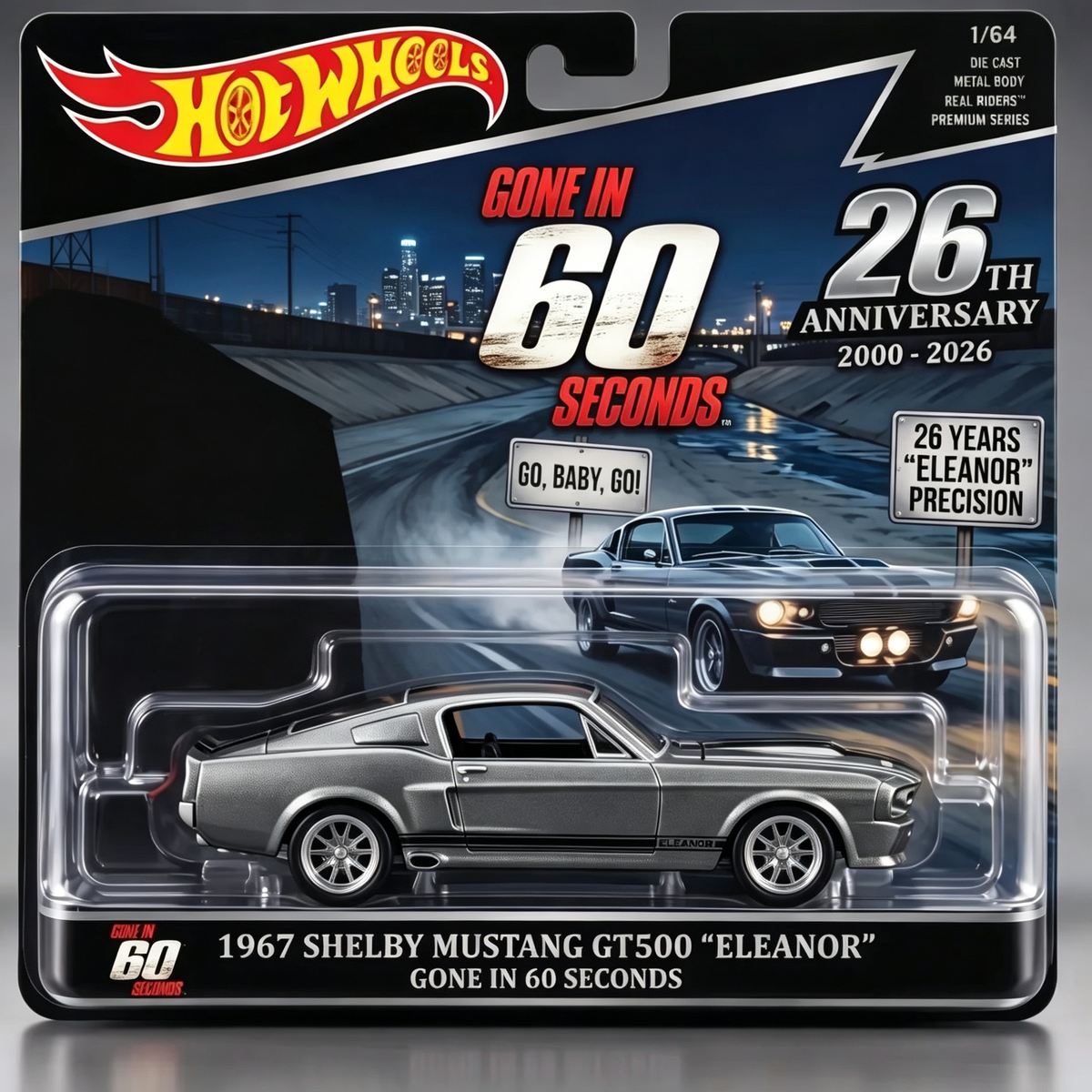 H W x Gone in 60 Seconds 26th Anniversary Diecast Model Car
