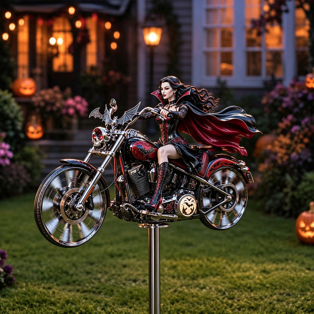 π₯ 53% OFF β Halloween Motorcycle Windmill Yard Stake πποΈ