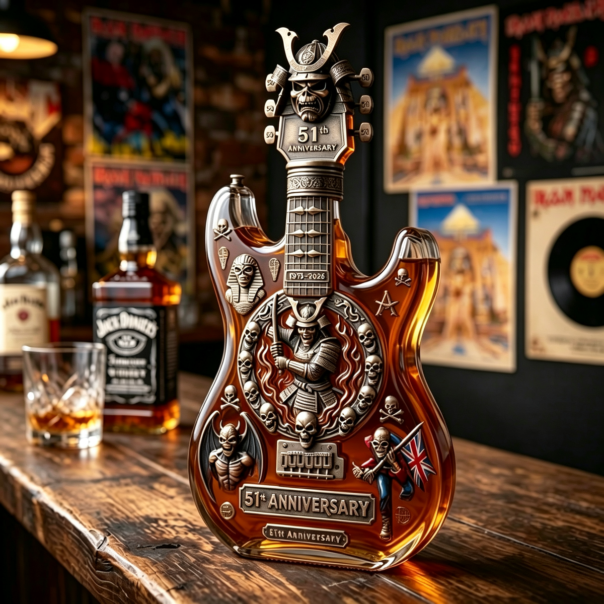 Iron Maiden 51th Anniversary Guitar Decanter