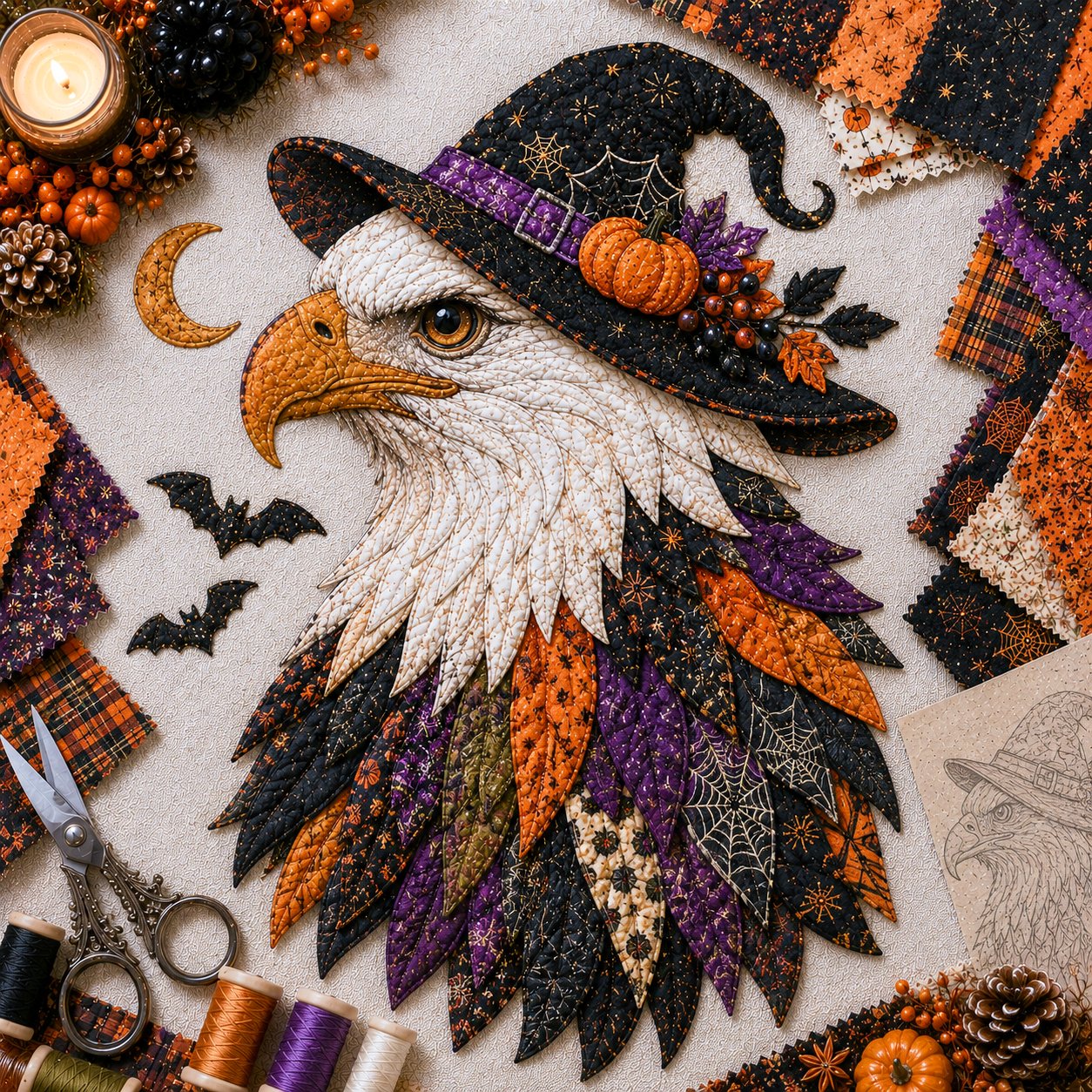🦅 Eagle Fabric Art Kit