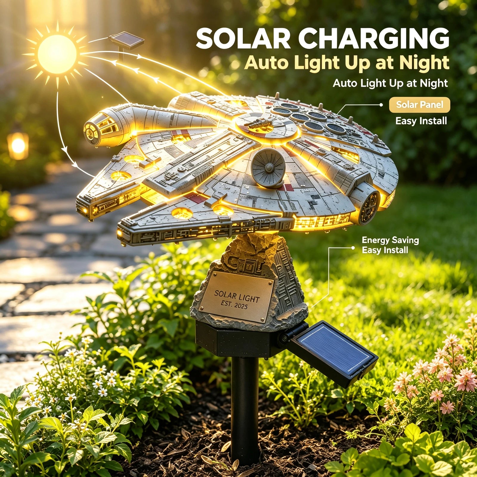 Solar charging garden light