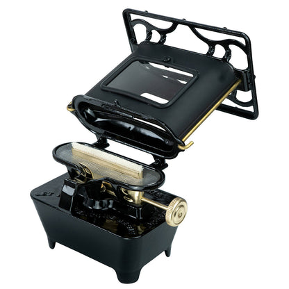 Portable Cast Iron Camping Cooker Stove – Outdoor Cooking Stove with Mica Viewing Windows