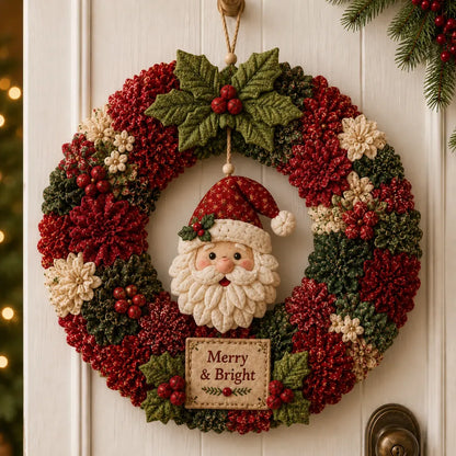 🎄 LAST DAY 50% OFF ✨ Make A Christmas Wreath You'll Be Proud To Display ❤️ 3D Fabric Poke DIY Kit With Tutorial & Guide Included