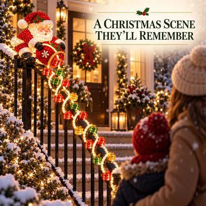 🔥🎅 Santa Magic Gift Cascade Railing Light