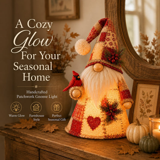 ⭐HOT SALE 49% OFF – 🐦 Patchwork Bird Gnome Light Collection