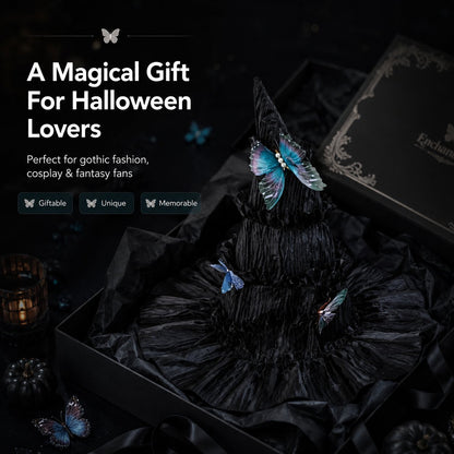 🖤 Gothic Butterfly Witch Hat™