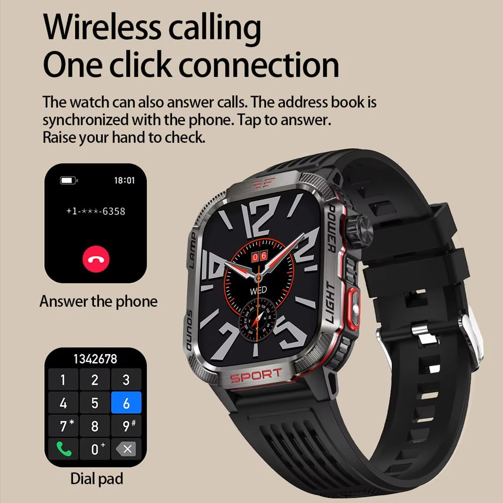 Men's Military Outdoor Sports Smart Watch for Android & IOS