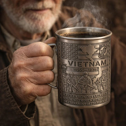 🔥LAST DAY 49% OFF 🎖️Vietnam Veteran Honor Coffee Mug – 1955-1975 Service Tribute