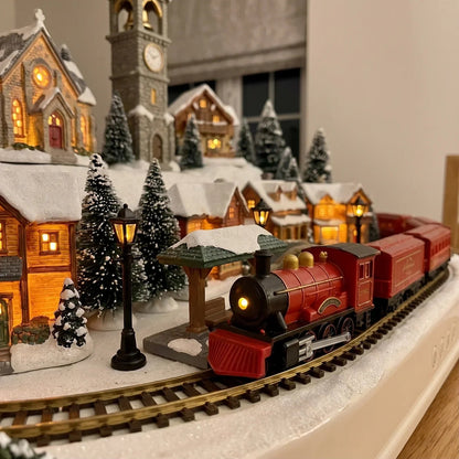 🚂 Christmas Village Aroma Diffuser with Moving Train