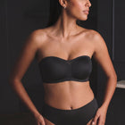 💞Womens Strapless Bras Push Up Bandeau Bra Non Slip Wireless Supportive Padded Bras Seamless Comfortable Tube Jelly Bra