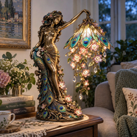Peacock Goddess Colorful Table Lamp