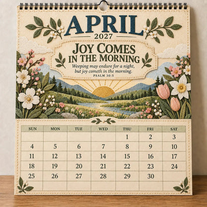 ✝️ 2027 Psalms Wall Calendar | Monthly Scripture &amp; Christian Artwork