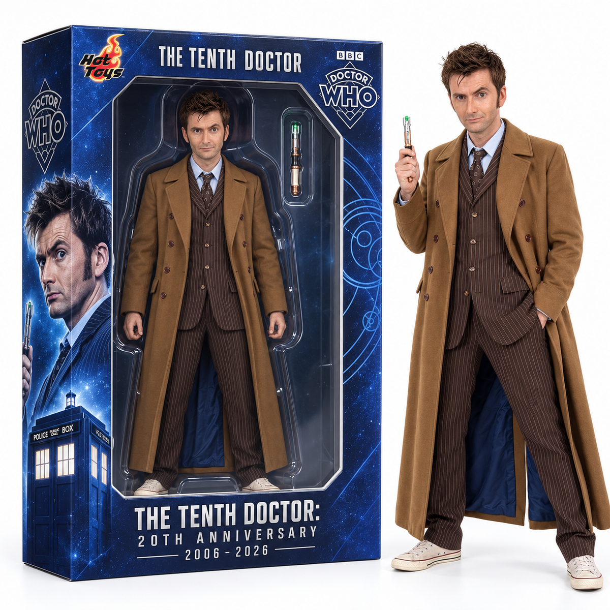 The Tenth Doctor: Series 2 20th Anniversary Hot Toys Figure (2006-2026)