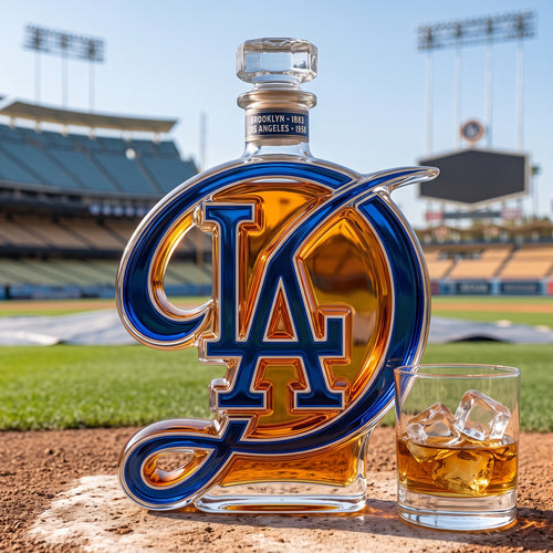 Dodgers Heritage Whiskey Bottle – Brooklyn 1883 · Los Angeles 1958