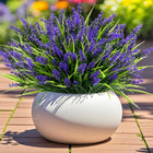 Charming UV Resistant Artificial Lavender - Outdoor & Indoor Plastic Faux Lavender Decor