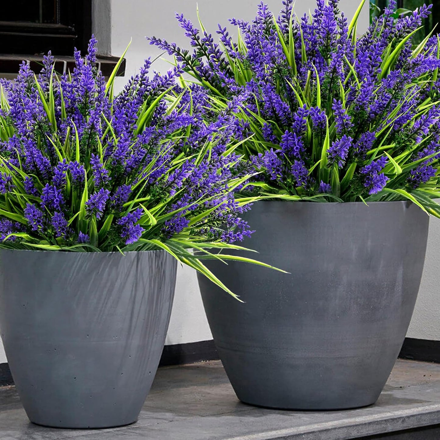 Charming UV Resistant Artificial Lavender - Outdoor & Indoor Plastic Faux Lavender Decor