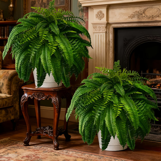 🌱 UV Resistant Ferns Artificial Plants Large for Planters, Office & Home Decor, Outdoor & Indoor