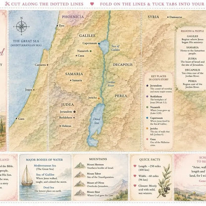 📖✝️Bible Study Tip-In Maps – Visual Scripture Maps for Deeper Bible Study & Journaling