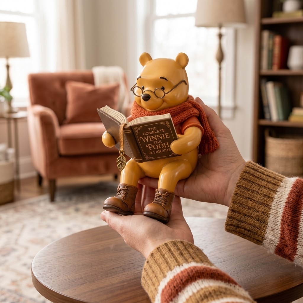 The Pooh Reading Figurine