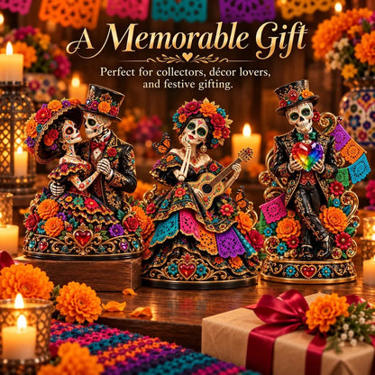💀Day of the Dead Catrina Figurines – 3 Colorful Character Styles