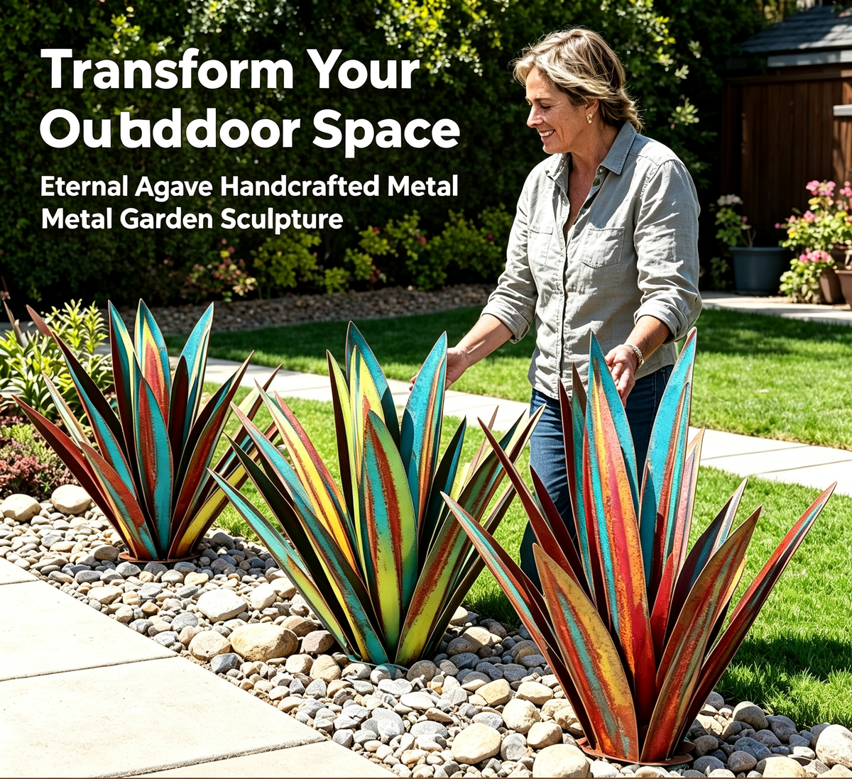 🌵Eternal Agave Handcrafted Metal Garden🏡