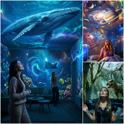🔥Last Day Promotion 70% OFF🔥Night Light Projector 🔥5D Galaxy Ocean Projector for Bedroom