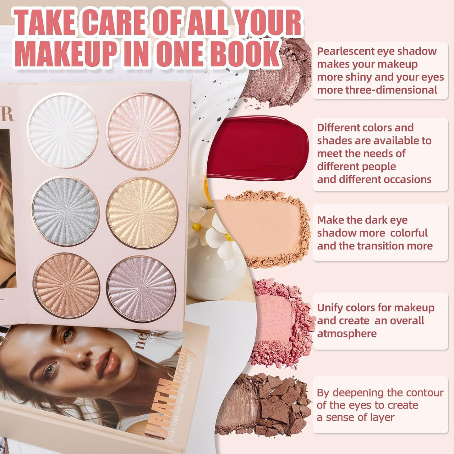 📚 5-TIER “BOOK-STYLE” ALL-IN-ONE MAKEUP PALETTE (67 SHADES) 💄✨