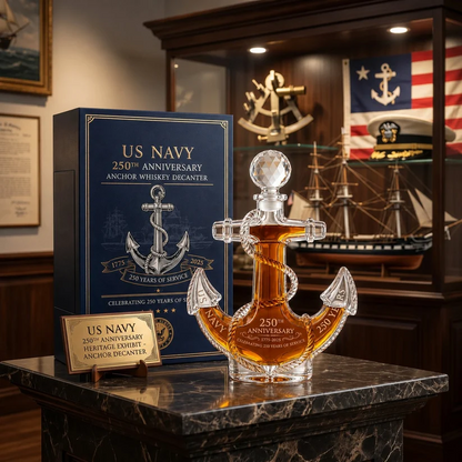 ⚓️US Navy 250th Anniversary Anchor Whiskey Decanter