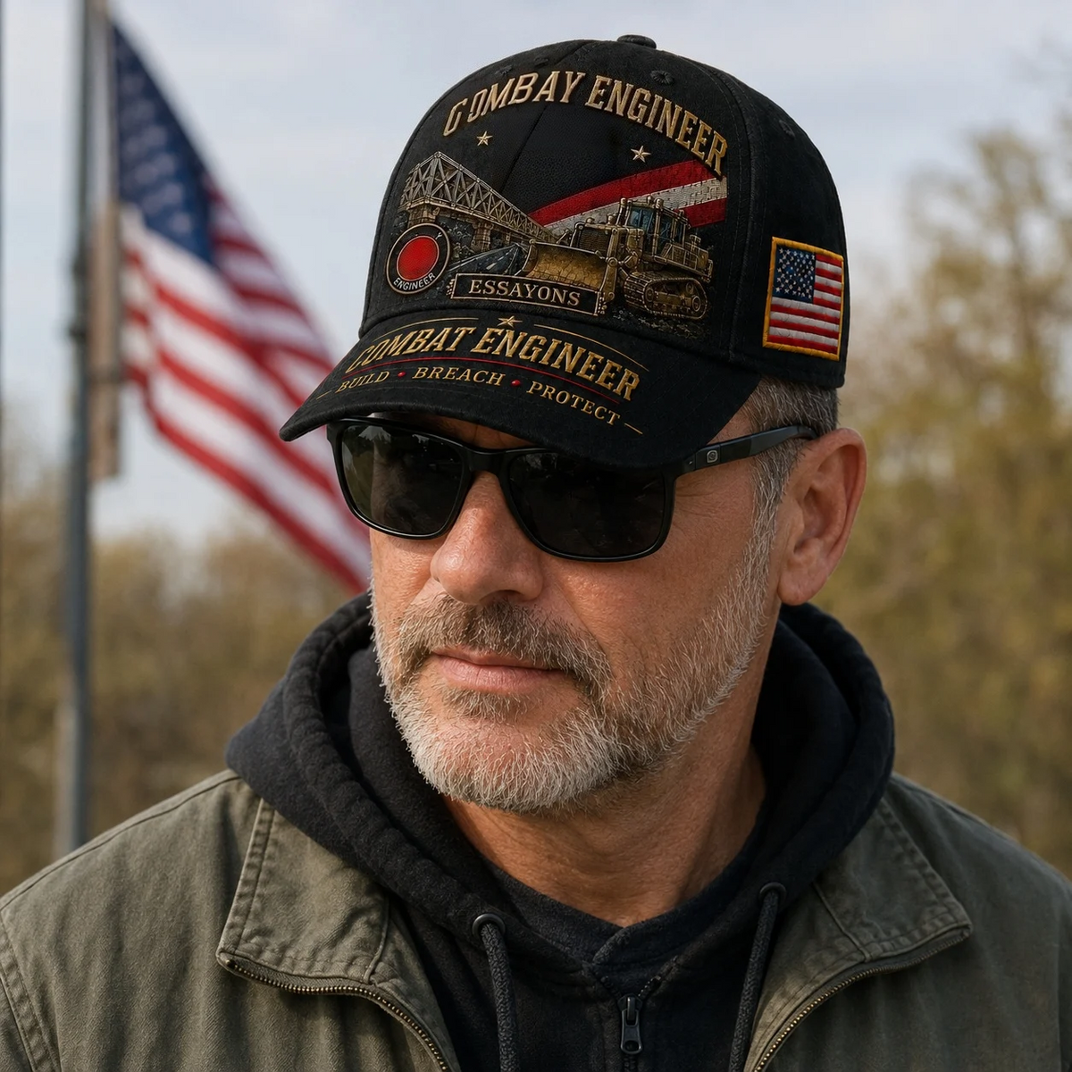 🏰U.S.  Engineer Career Commemorative Cap