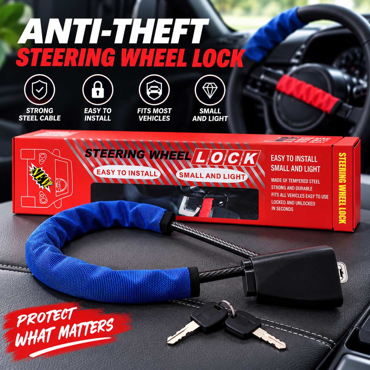 Anti-Theft Steering Wheel Lock