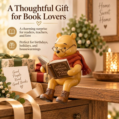 The Pooh Reading Figurine