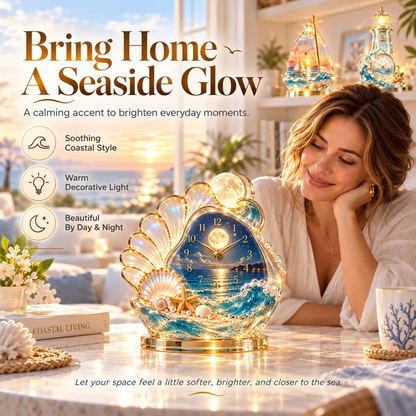🌊 Coastal Glow Crystal Clock Collection — Bring the Beauty of the Sea Home ✨