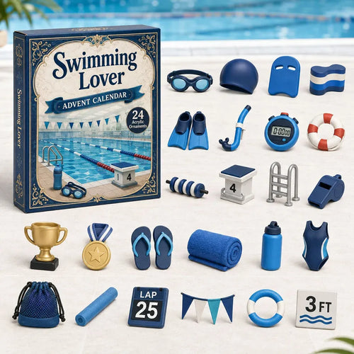 ⏳ Last Day 49% OFF – 🏊 Swim-Life Advent Calendar 2026 | 24 Swim-Themed 3D Figurines 💦