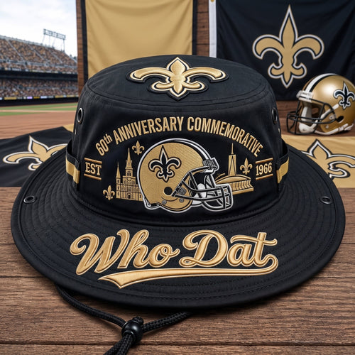 🇺🇸 Last Day Promo: 49% OFF⚜️Who Dat 60th Anniversary commemorative Boonie Hat🏈