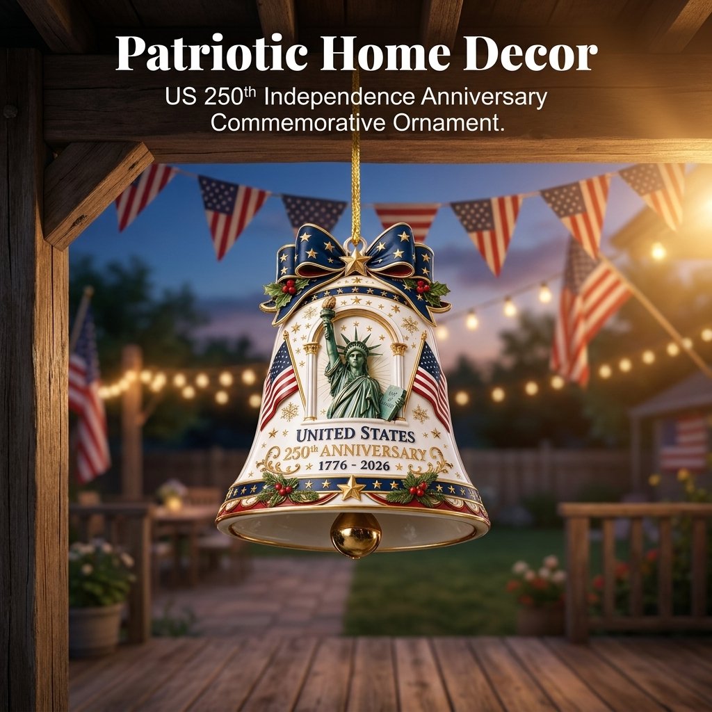 Voice of Liberty – US 250th Anniversary (1776–2026) Commemorative Bell Ornament