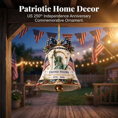 Voice of Liberty – US 250th Anniversary (1776–2026) Commemorative Bell Ornament