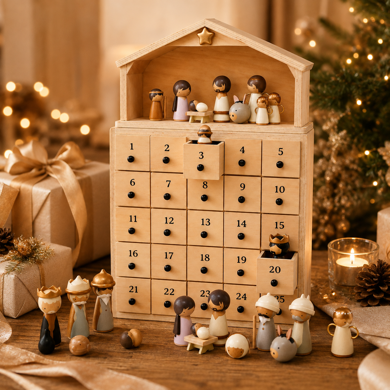 Nativity Advent Calendar 2026 – 24-Day Christmas Countdown with Nativity Figures