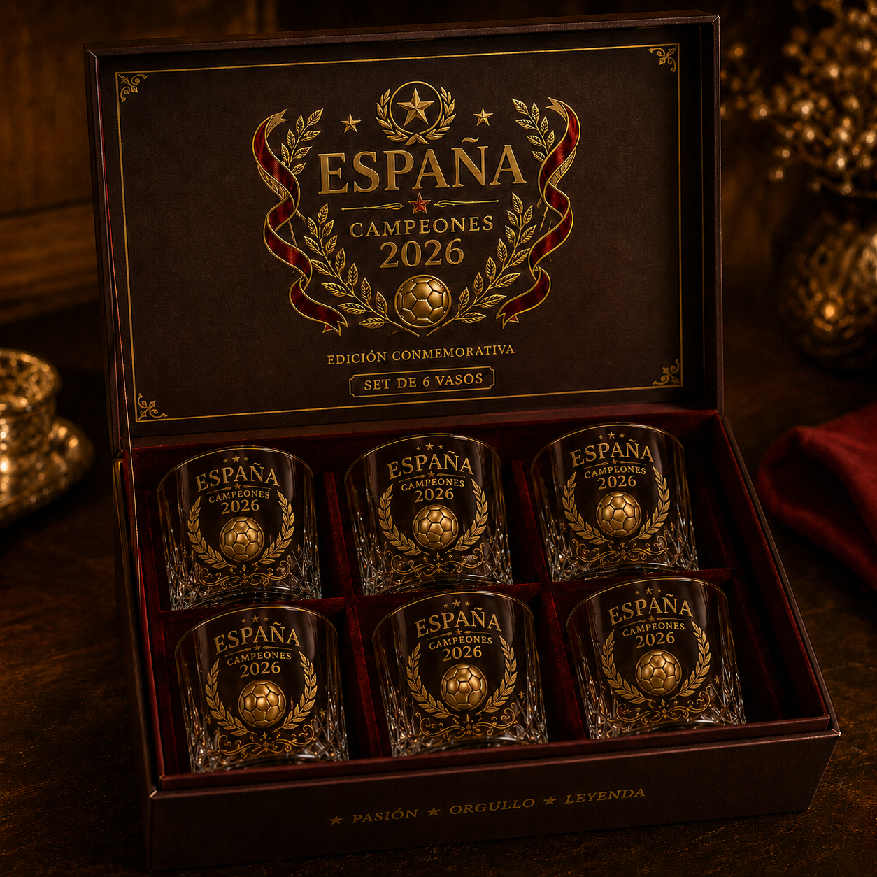 España Champions Legacy Whiskey Decanter Set – Commemorative Football Collector Gift
