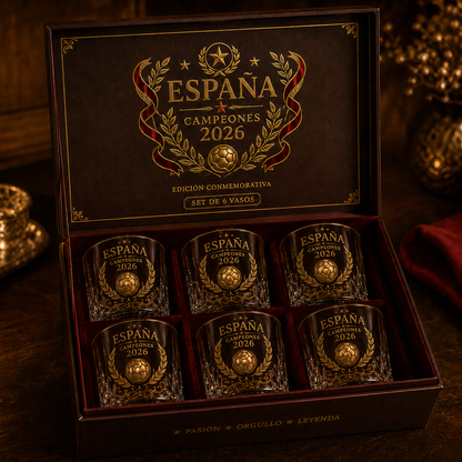 España Champions Legacy Whiskey Decanter Set – Commemorative Football Collector Gift