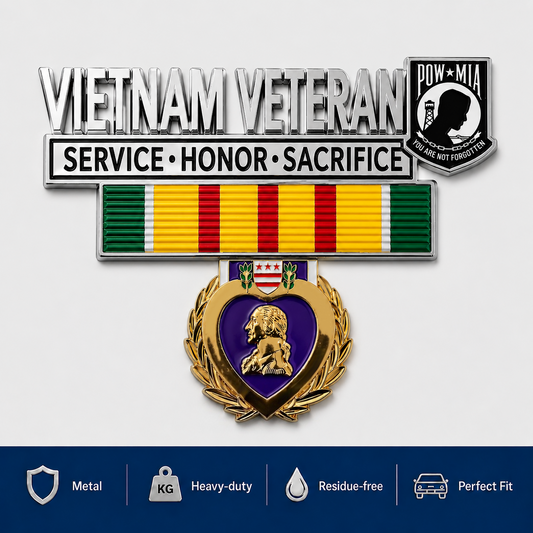 🇺🇸 Last Day Promo: 49% OFF 🎖️- Vietnam Veteran Tribute Car Emblem Metal Badge