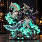 💀🔥 Wraith Rider™ Soulfire Horseman Lamp – Gothic Undead Knight Collector Light