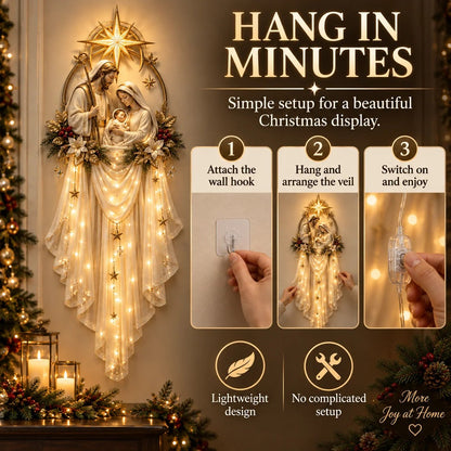 ✨49% OFF Today | Holy Family Star Veil™ – Meaningful Christmas Wall Decor